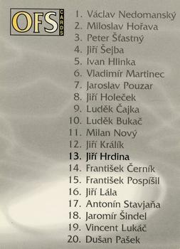 1998-99 OFS - Legends #13 Jiri Hrdina Back