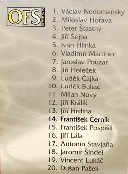 1998-99 OFS - Legends #14 Frantisek Cernik Back