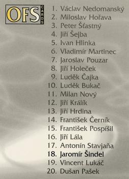1998-99 OFS - Legends #18 Jaromir Sindel Back