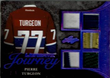 2016-17 Leaf Ultimate - Journey Memorabilia - Purple Spectrum #UJ-07 Pierre Turgeon Front