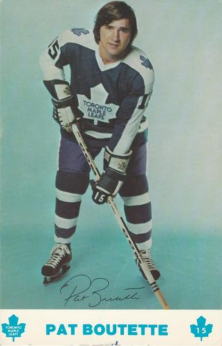 1976-77 Toronto Maple Leafs Postcards #NNO Pat Boutette Front