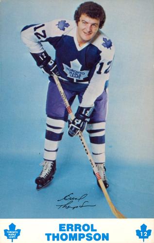 1976-77 Toronto Maple Leafs Postcards #NNO Errol Thompson Front
