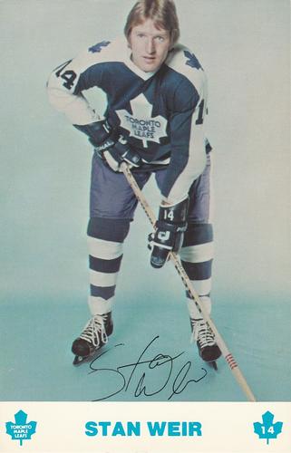 1976-77 Toronto Maple Leafs Postcards #NNO Stan Weir Front