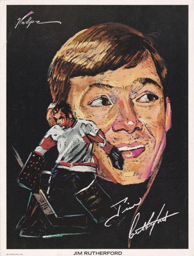 1970-71 Marathon Detroit Red Wings Pro Star Portraits #NNO Jim Rutherford Front