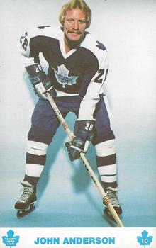 1978-79 Toronto Maple Leafs Postcards #NNO John Anderson Front