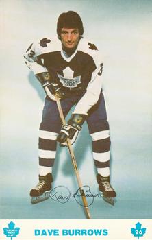 1978-79 Toronto Maple Leafs Postcards #NNO Dave Burrows Front