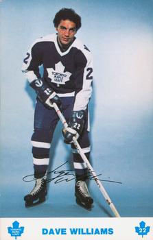 1978-79 Toronto Maple Leafs Postcards #NNO Dave Williams Front