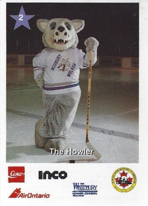 1995-96 Sudbury Wolves (OHL) Police #2 The Howler Front