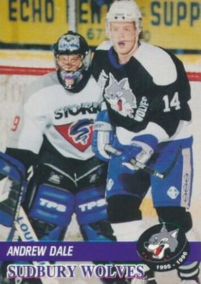 1995-96 Sudbury Wolves (OHL) Police #6 Andrew Dale Front