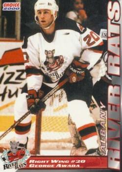 1999-00 SplitSecond Albany River Rats (AHL) #4 George Awada Front