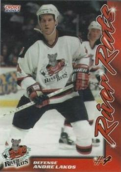 2000-01 Choice Albany River Rats (AHL) #12 Andre Lakos Front