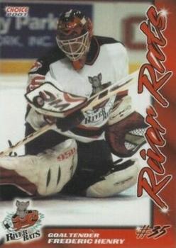 2000-01 Choice Albany River Rats (AHL) #23 Frederic Henry Front