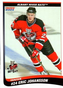 2003-04 Choice Albany River Rats (AHL) #16 Eric Johansson Front