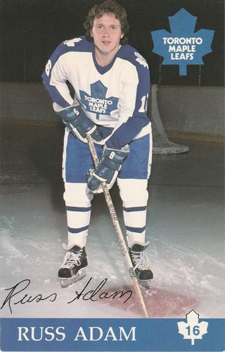 1982-83 Toronto Maple Leafs Postcards #NNO Russ Adam Front