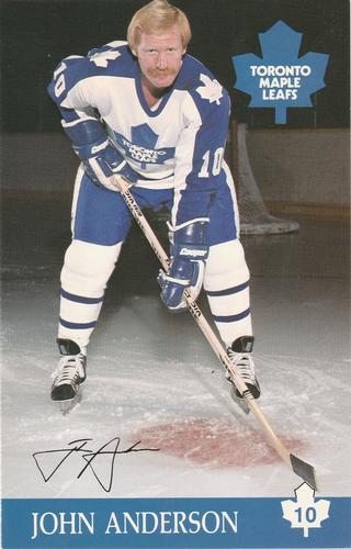 1982-83 Toronto Maple Leafs Postcards #NNO John Anderson Front