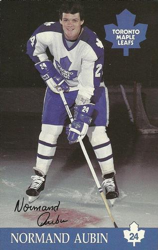 1982-83 Toronto Maple Leafs Postcards #NNO Normand Aubin Front
