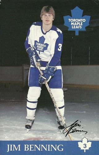 1982-83 Toronto Maple Leafs Postcards #NNO Jim Benning Front