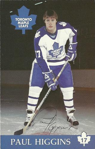1982-83 Toronto Maple Leafs Postcards #NNO Paul Higgins Front