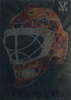 2015-16 In The Game Final Vault - 2006-07 In The Game Between The Pipes The Mask IV Onyx  (Silver Vault Stamp) #M-03 Miikka Kiprusoff Front