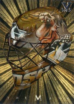 2015-16 In The Game Final Vault - 2001-02 Between The Pipes -The Mask Gold  (Silver Vault Stamp) #NNO Johan Hedberg Front