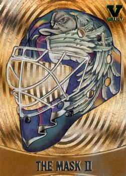 2015-16 In The Game Final Vault - 2002-03 Between The Pipes - The Mask II Gold (Green Vault Stamp) #M-1 Jean-Sebastien Giguere Front