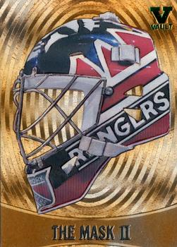 2015-16 In The Game Final Vault - 2002-03 Between The Pipes - The Mask II Gold (Green Vault Stamp) #M-18 Mike Richter Front