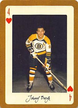 2005 Hockey Legends Boston Bruins Playing Cards #4♥ Johnny Bucyk Front