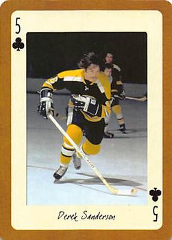 2005 Hockey Legends Boston Bruins Playing Cards #5♣ Derek Sanderson Front