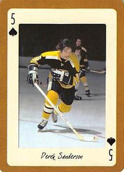 2005 Hockey Legends Boston Bruins Playing Cards #5♠ Derek Sanderson Front