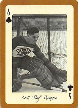 2005 Hockey Legends Boston Bruins Playing Cards #6♣ Tiny Thompson Front