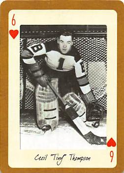 2005 Hockey Legends Boston Bruins Playing Cards #6♥ Tiny Thompson Front