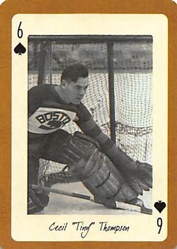 2005 Hockey Legends Boston Bruins Playing Cards #6♠ Tiny Thompson Front