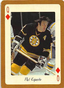 2005 Hockey Legends Boston Bruins Playing Cards #Q♦ Phil Esposito Front