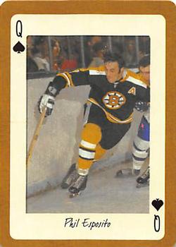 2005 Hockey Legends Boston Bruins Playing Cards #Q♠ Phil Esposito Front