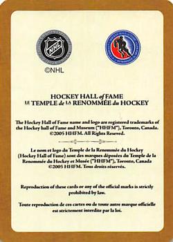 2005 Hockey Legends Boston Bruins Playing Cards #NNO Hockey Hall of Fame Front