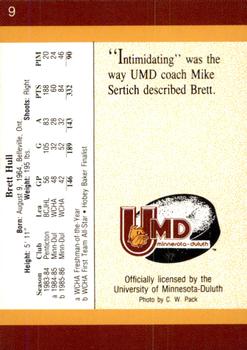 1990-91 Minnesota-Duluth Bulldogs (NCAA) Brett Hull Collection #9 Brett Hull Back
