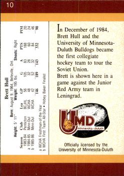 1990-91 Minnesota-Duluth Bulldogs (NCAA) Brett Hull Collection #10 Brett Hull Back