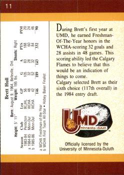1990-91 Minnesota-Duluth Bulldogs (NCAA) Brett Hull Collection #11 Brett Hull Back