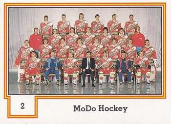 1990-91 Semic Elitserien (Swedish) Stickers #2 MoDo Hockey-Team Picture Front
