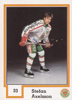 1990-91 Semic Elitserien (Swedish) Stickers #33 Stefan Axelsson Front