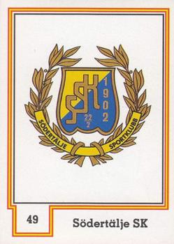 1990-91 Semic Elitserien (Swedish) Stickers #49 Sodertalje SK-Team Emblem Front