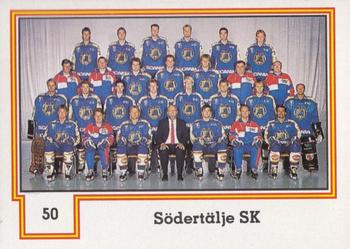 1990-91 Semic Elitserien (Swedish) Stickers #50 Sodertalje SK-Team Picture Front
