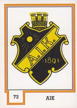 1990-91 Semic Elitserien (Swedish) Stickers #73 AIK-Team Emblem Front