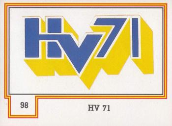 1990-91 Semic Elitserien (Swedish) Stickers #98 HV 71-Team Emblem Front