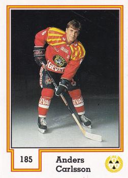 1990-91 Semic Elitserien (Swedish) Stickers #185 Anders Carlsson Front