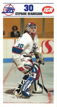 1990-91 IGA Winnipeg Jets #NNO Stephane Beauregard Front
