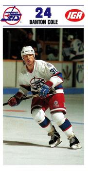 1990-91 IGA Winnipeg Jets #NNO Danton Cole Front