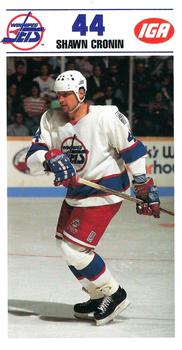 1990-91 IGA Winnipeg Jets #NNO Shawn Cronin Front