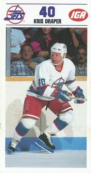 1990-91 IGA Winnipeg Jets #NNO Kris Draper Front