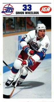 1990-91 IGA Winnipeg Jets #NNO Simon Wheeldon Front